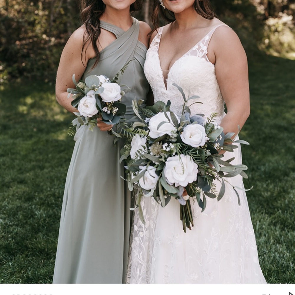 Kennedy Blue “Elena” Moss Green Bridesmaids Dress